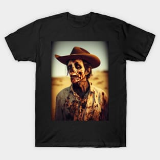 Zombie Cowboy Portrait T-Shirt